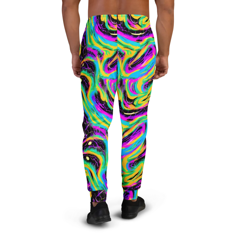 Nightwave Neon on Men's Joggers — Back