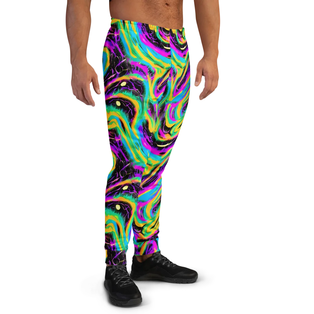 Nightwave Neon on Men's Joggers — Right