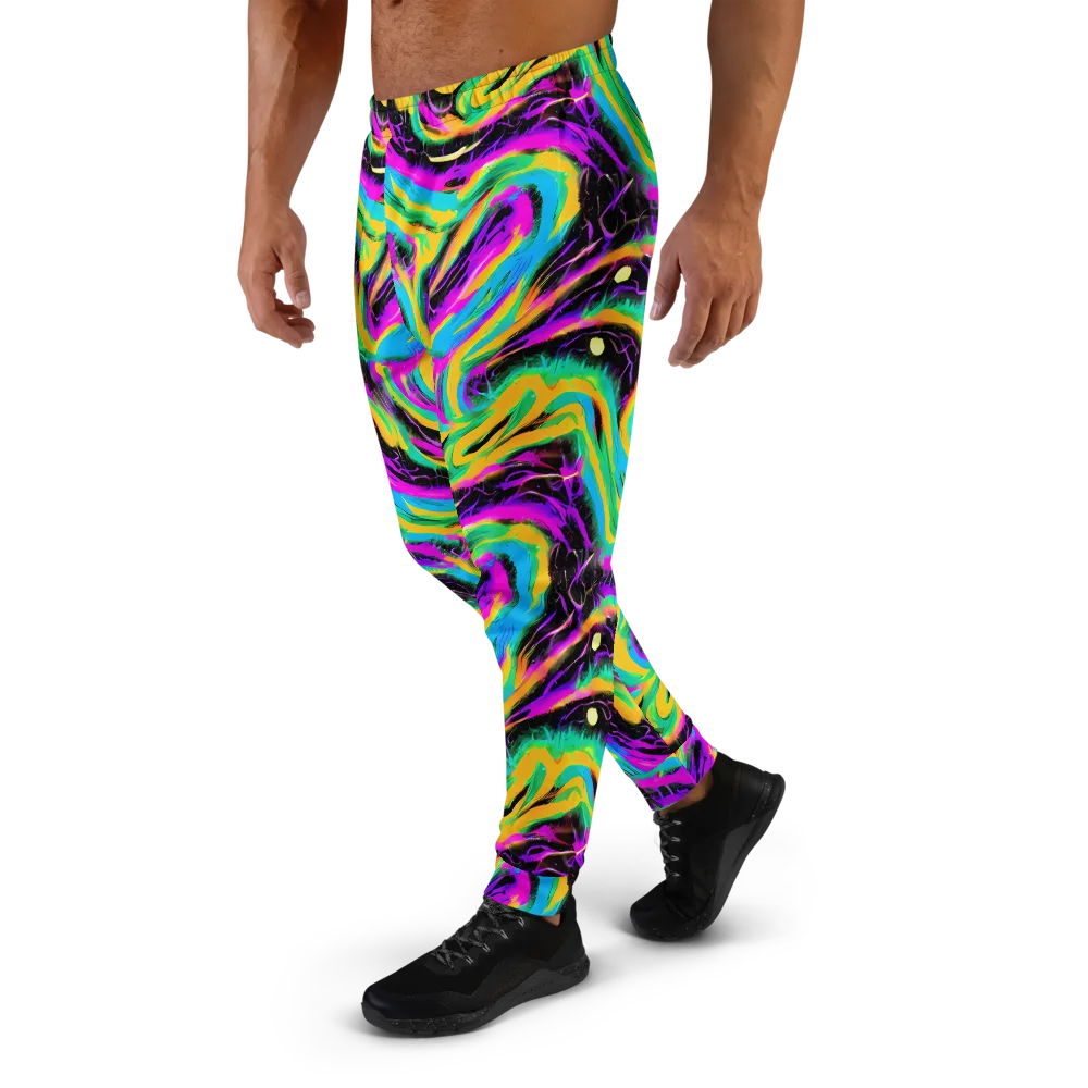 Nightwave Neon on Men's Joggers — Left