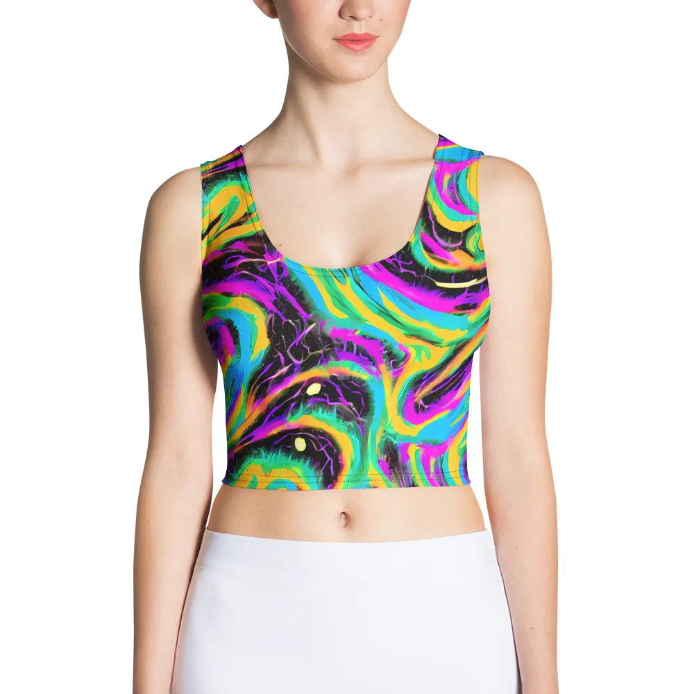 Nightwave Neon on Crop Top — Front