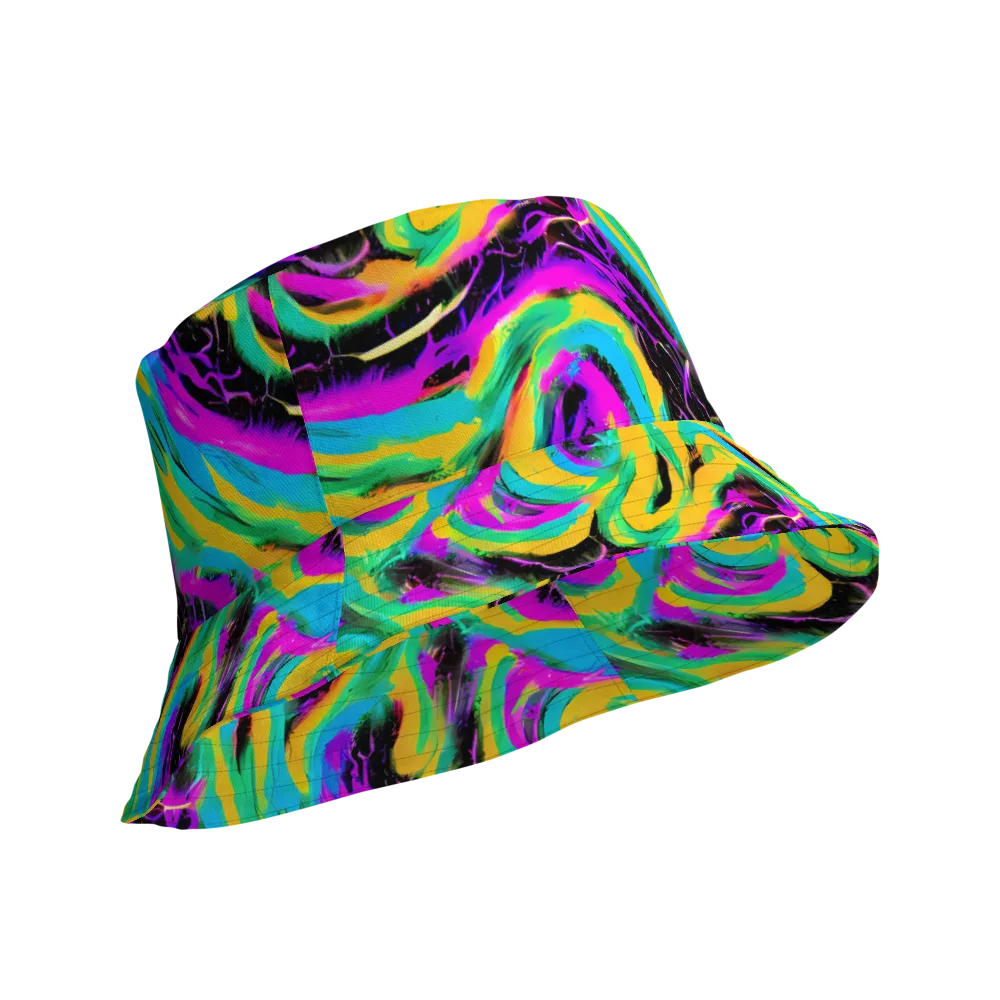 Nightwave Neon on Reversible Bucket Hat — Product details Outside
