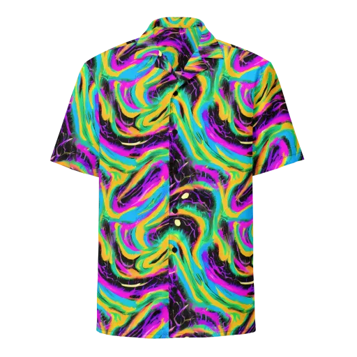 Nightwave Neon on a Button Shirt