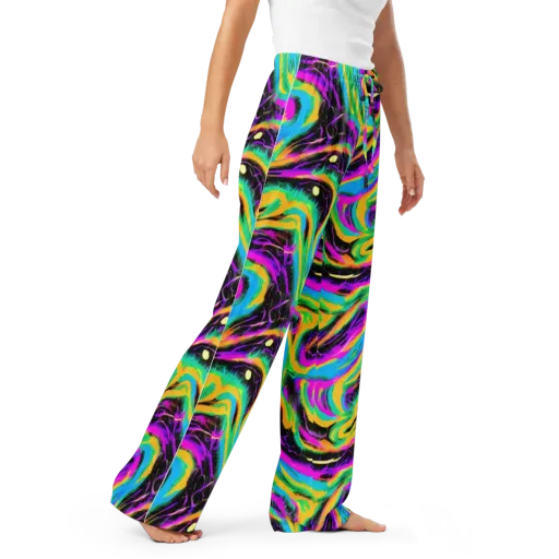 Nightwave Neon on a Women's Pajama Pants