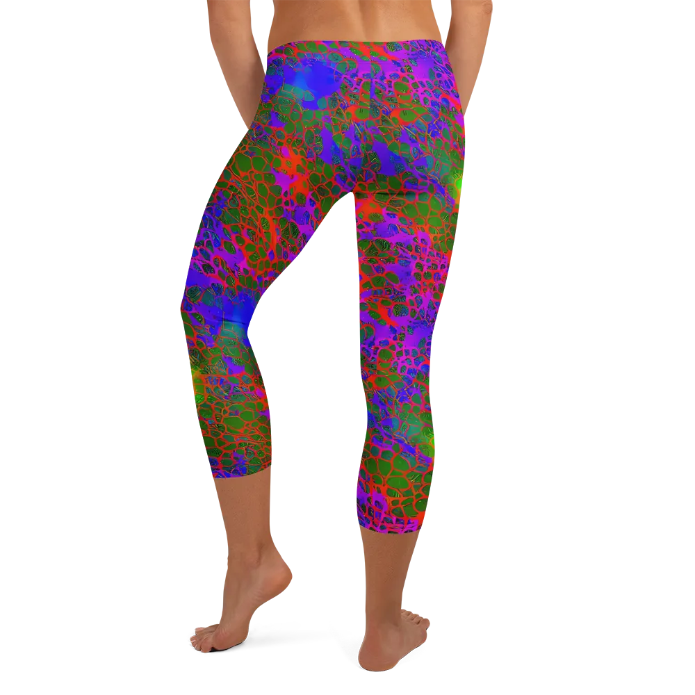 Acid Canopy on Capri Leggings — Back