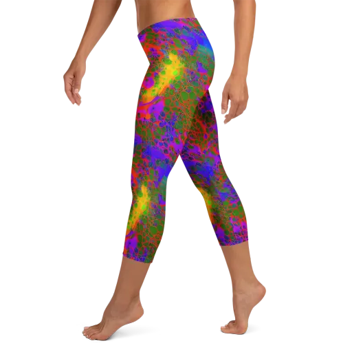 Acid Canopy on a Capri Leggings