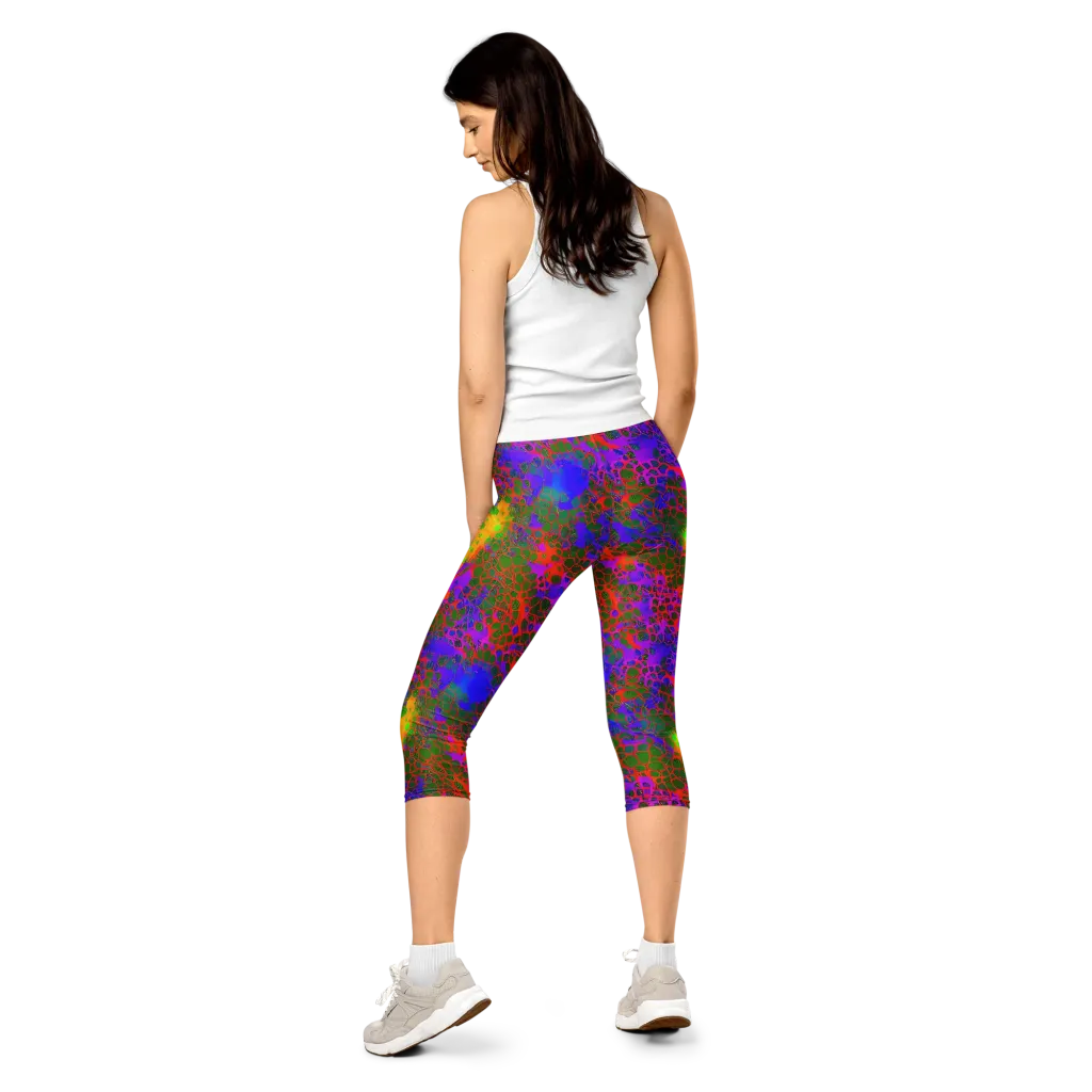 Acid Canopy on Capri Leggings — Back