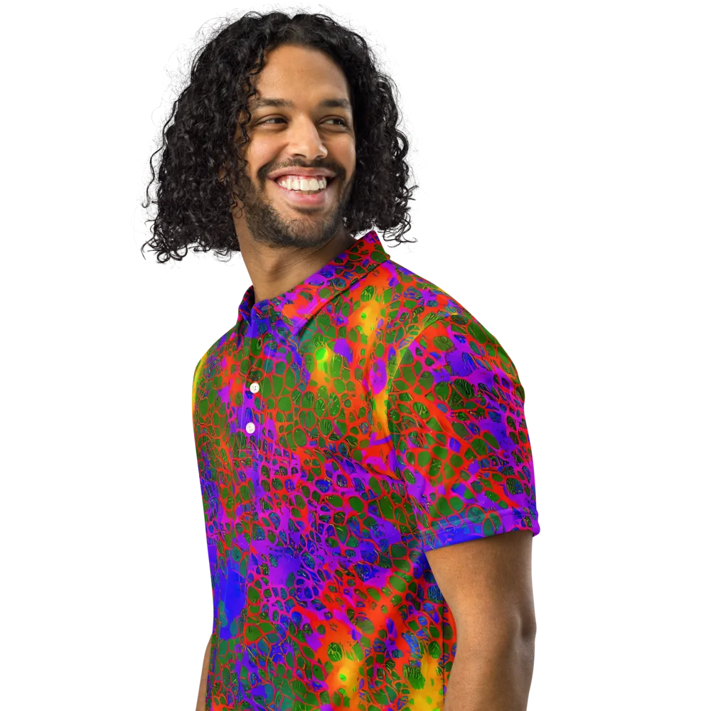 Acid Canopy on Men's Slim Fit Polo Shirt — Left Front