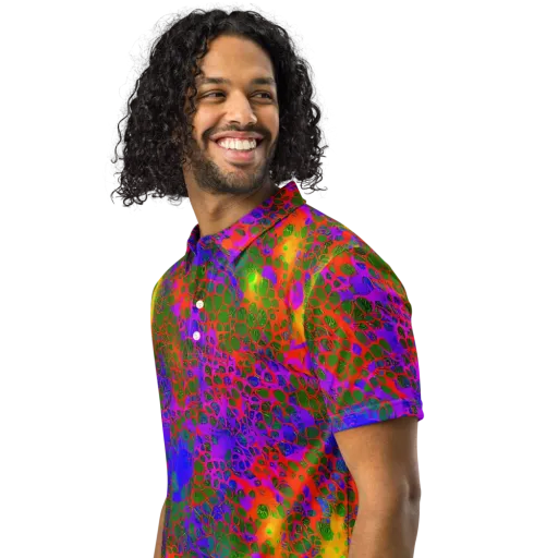 Acid Canopy on a Men's Slim Fit Polo Shirt