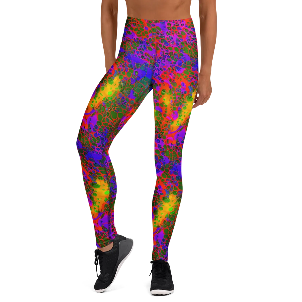 Acid Canopy on Yoga Leggings — Front
