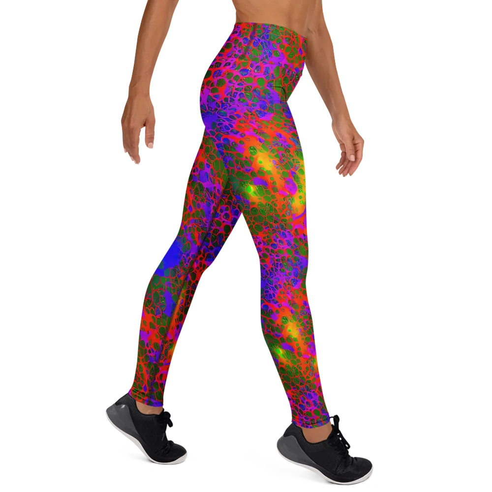 Acid Canopy on Yoga Leggings — Right