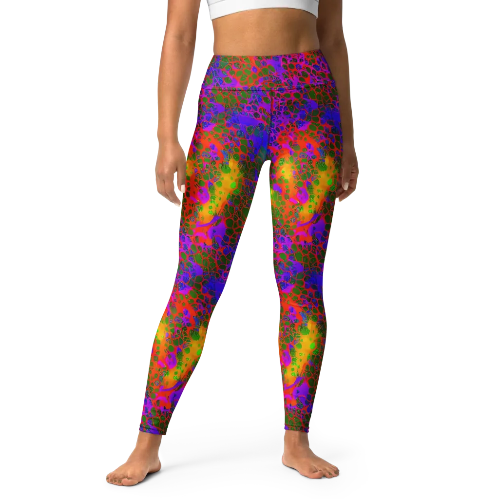 Acid Canopy on Yoga Leggings — Front