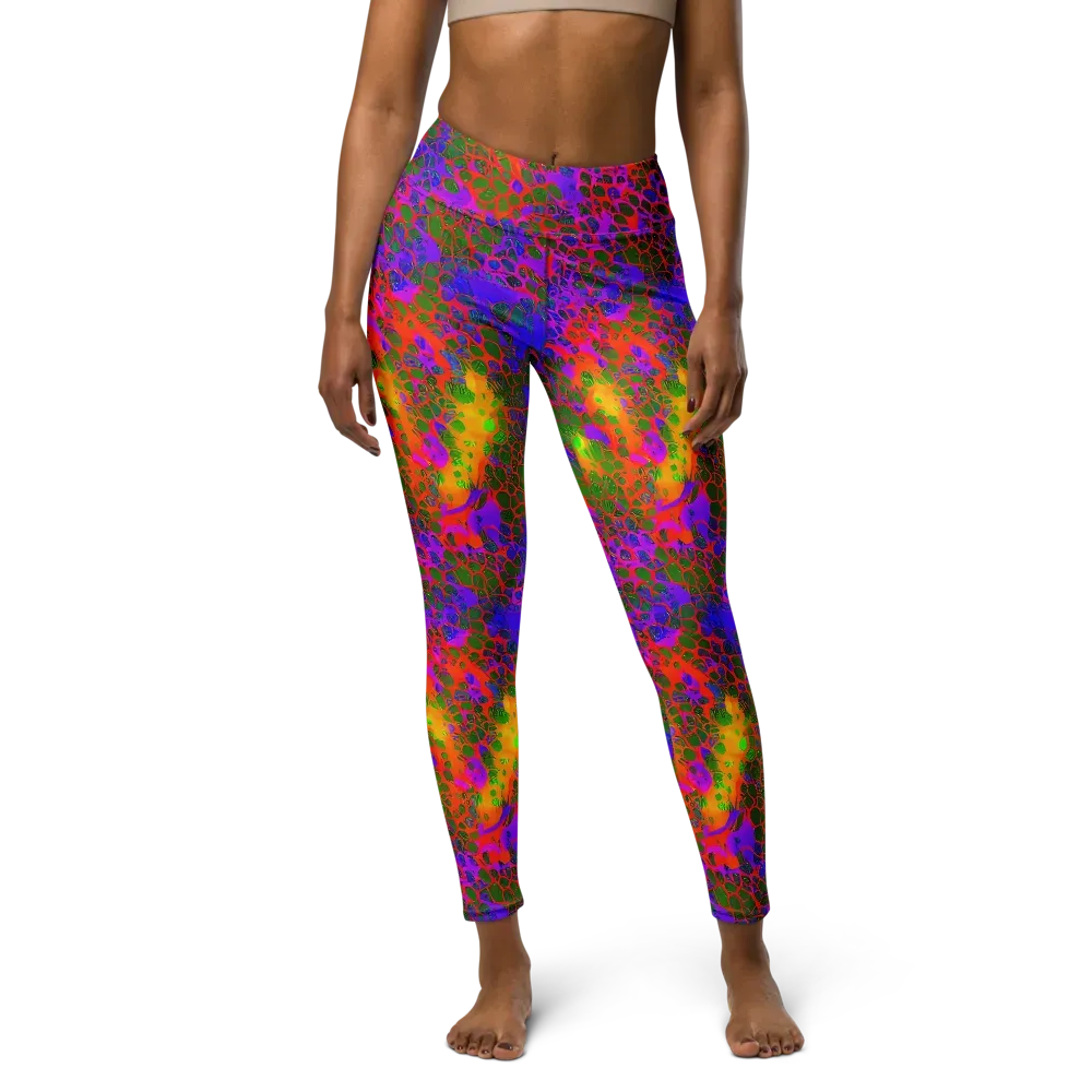 Acid Canopy on Yoga Leggings — Front