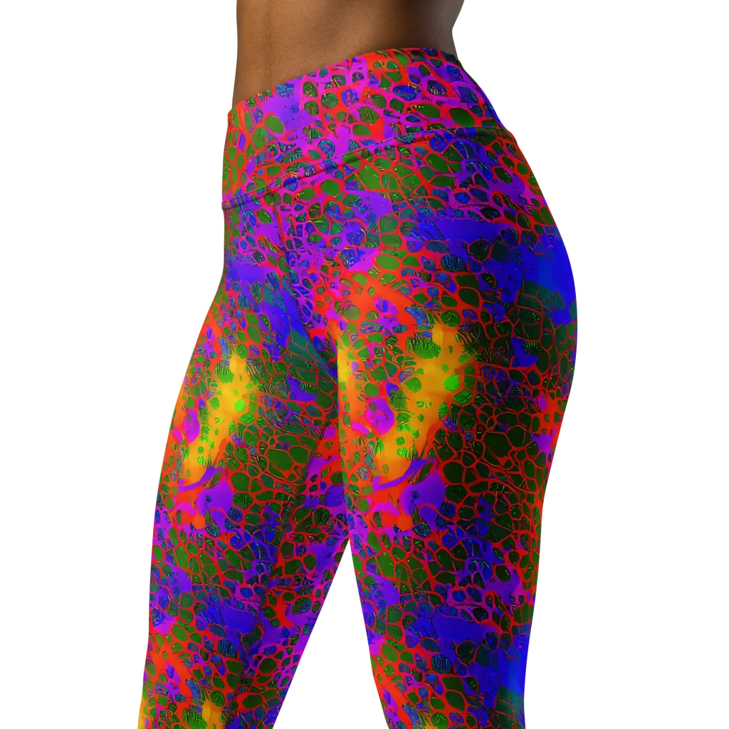 Acid Canopy on Yoga Leggings — Left Front