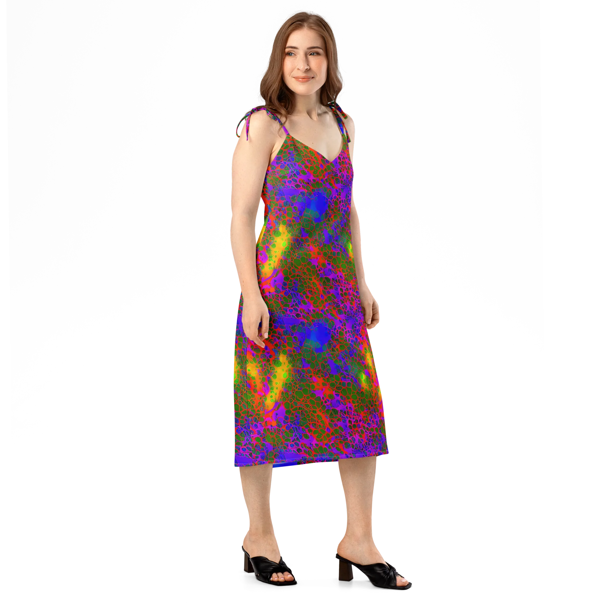 Acid Canopy on Slip Dress — Right Front
