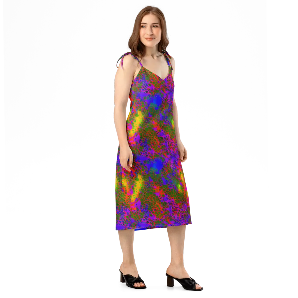 Acid Canopy on Slip Dress — Right Front