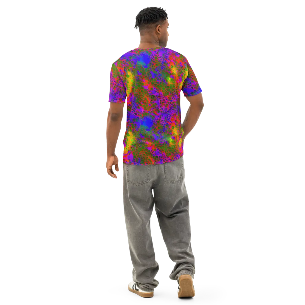 Acid Canopy on Men's Cotton Crew Neck T-Shirt — Back