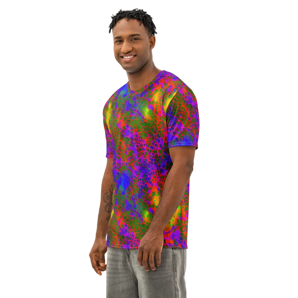 Acid Canopy on Men's Cotton Crew Neck T-Shirt — Left Front