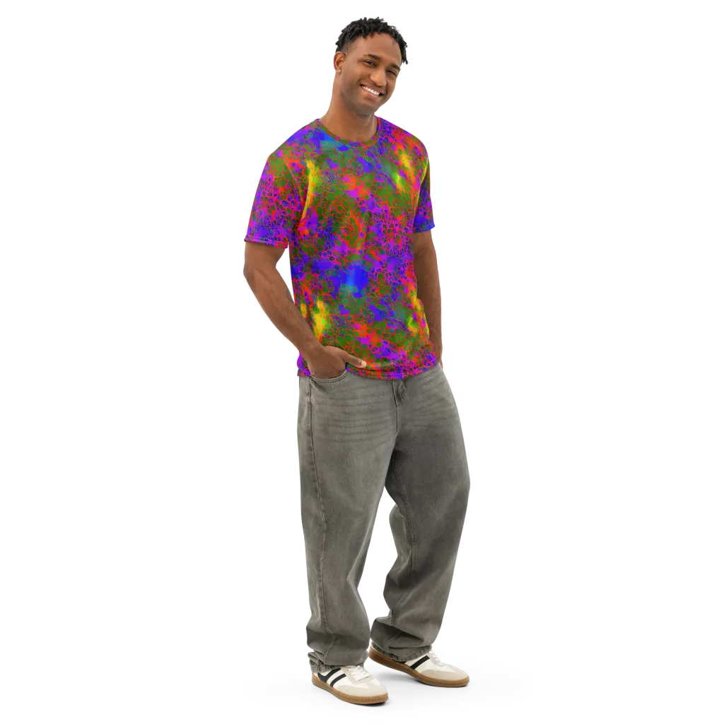 Acid Canopy on Men's Cotton Crew Neck T-Shirt — Right Front