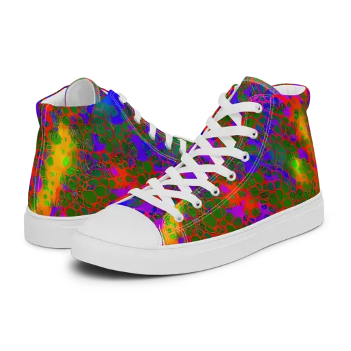 Acid Canopy on a Men's High Top Canvas Shoes