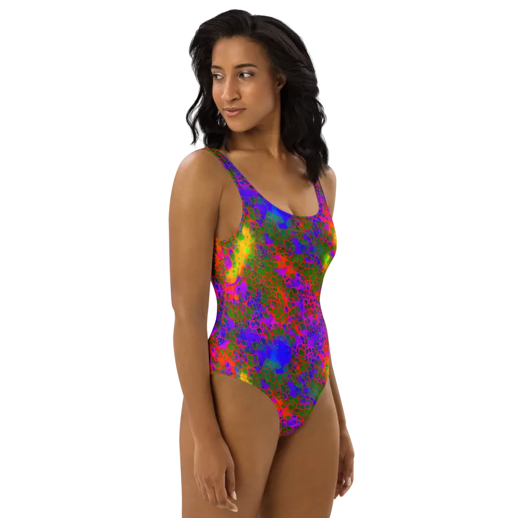 Acid Canopy on One-Piece Swimsuit — Right