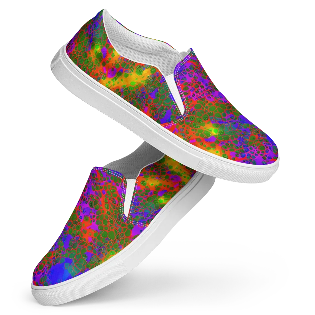 Acid Canopy on Women's Slip-On Canvas Shoes — Front