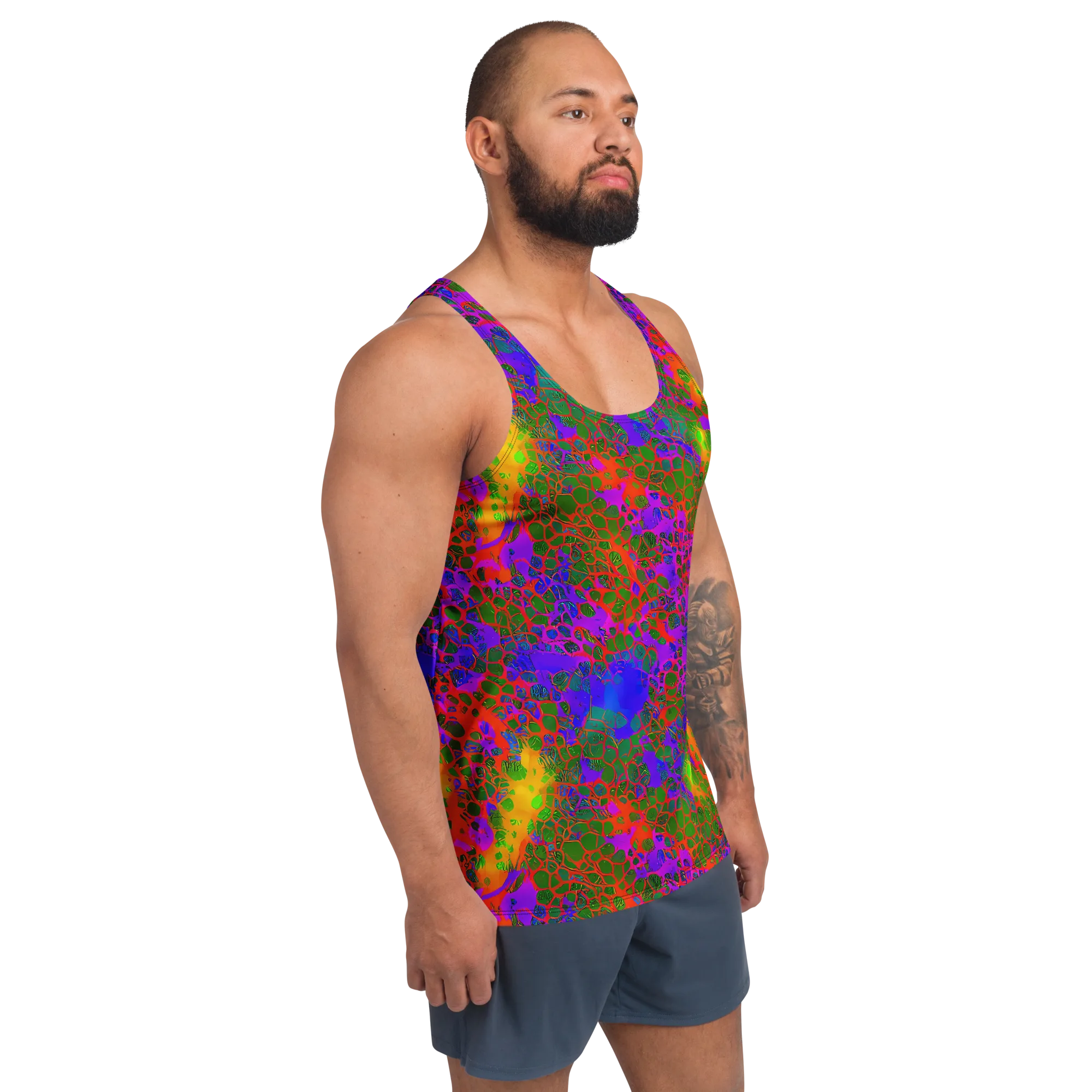 Acid Canopy on Men's Tank Top — Right Front