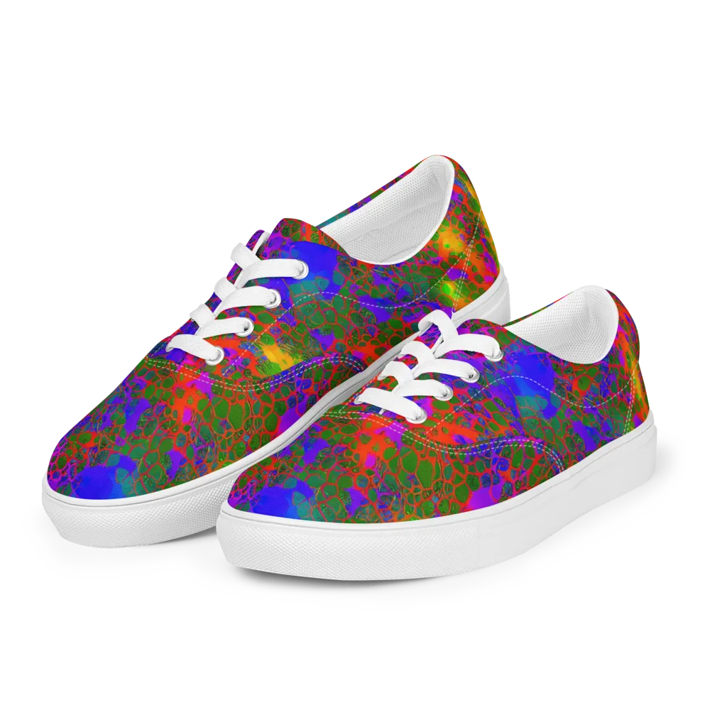 Acid Canopy on Men's Lace-Up Canvas Shoes — Left Front