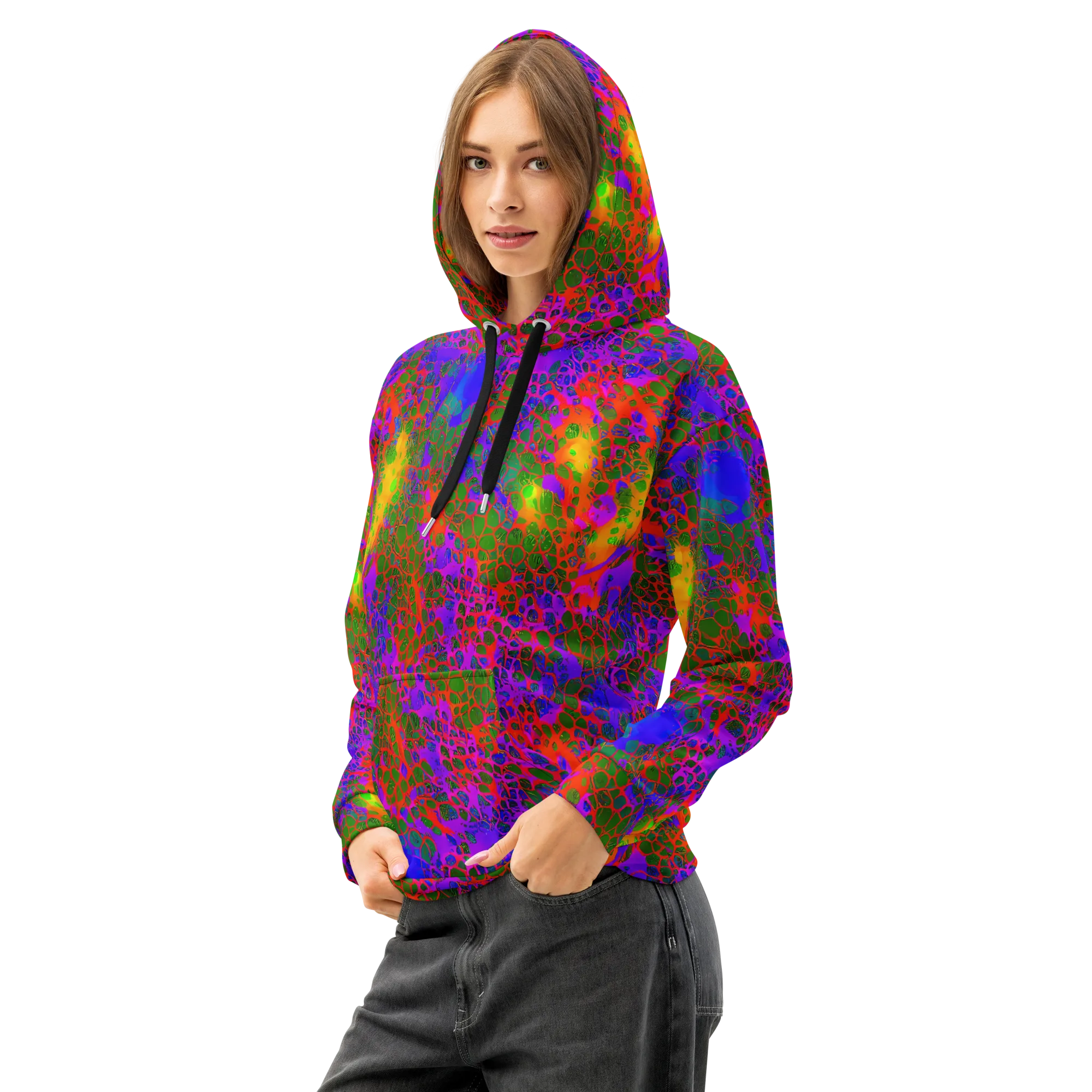 Acid Canopy on Cotton Hoodie — Left Front