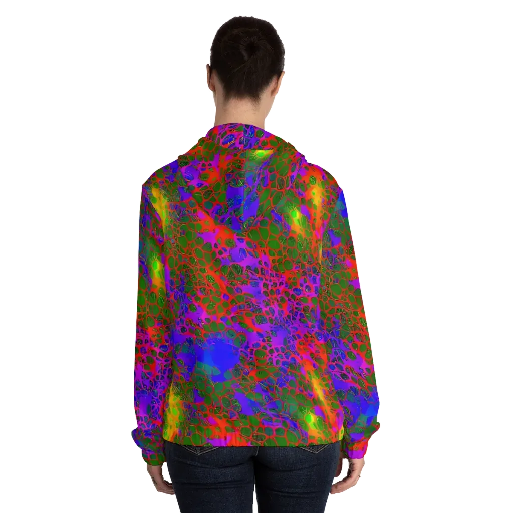 Acid Canopy on Women's Full-Zip Hoodie — Back On Person