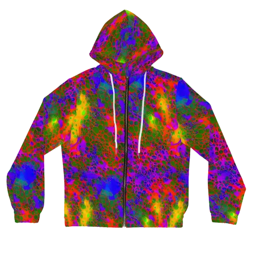 Acid Canopy on a Women's Full-Zip Hoodie