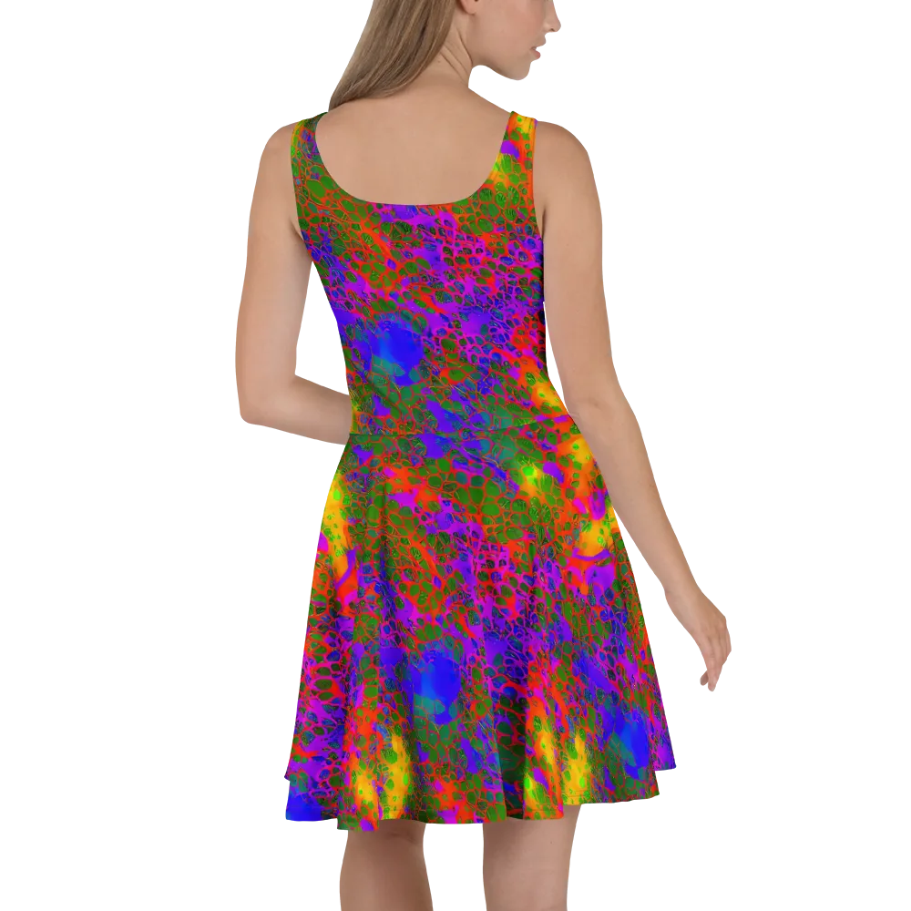 Acid Canopy on Skater Dress — Back