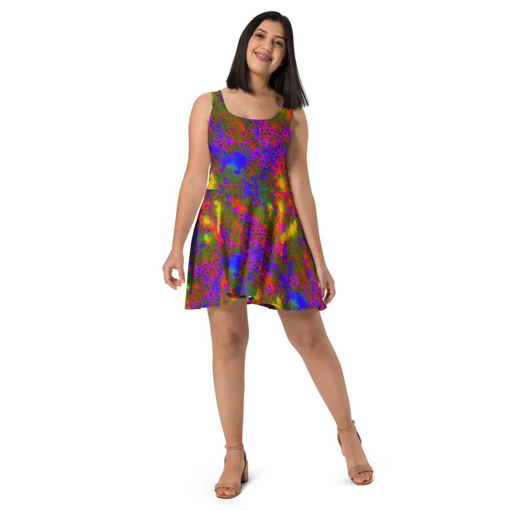 Acid Canopy on Skater Dress — Front
