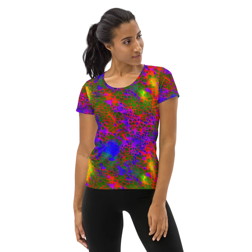 Acid Canopy on Women's Athletic T-Shirt — Front