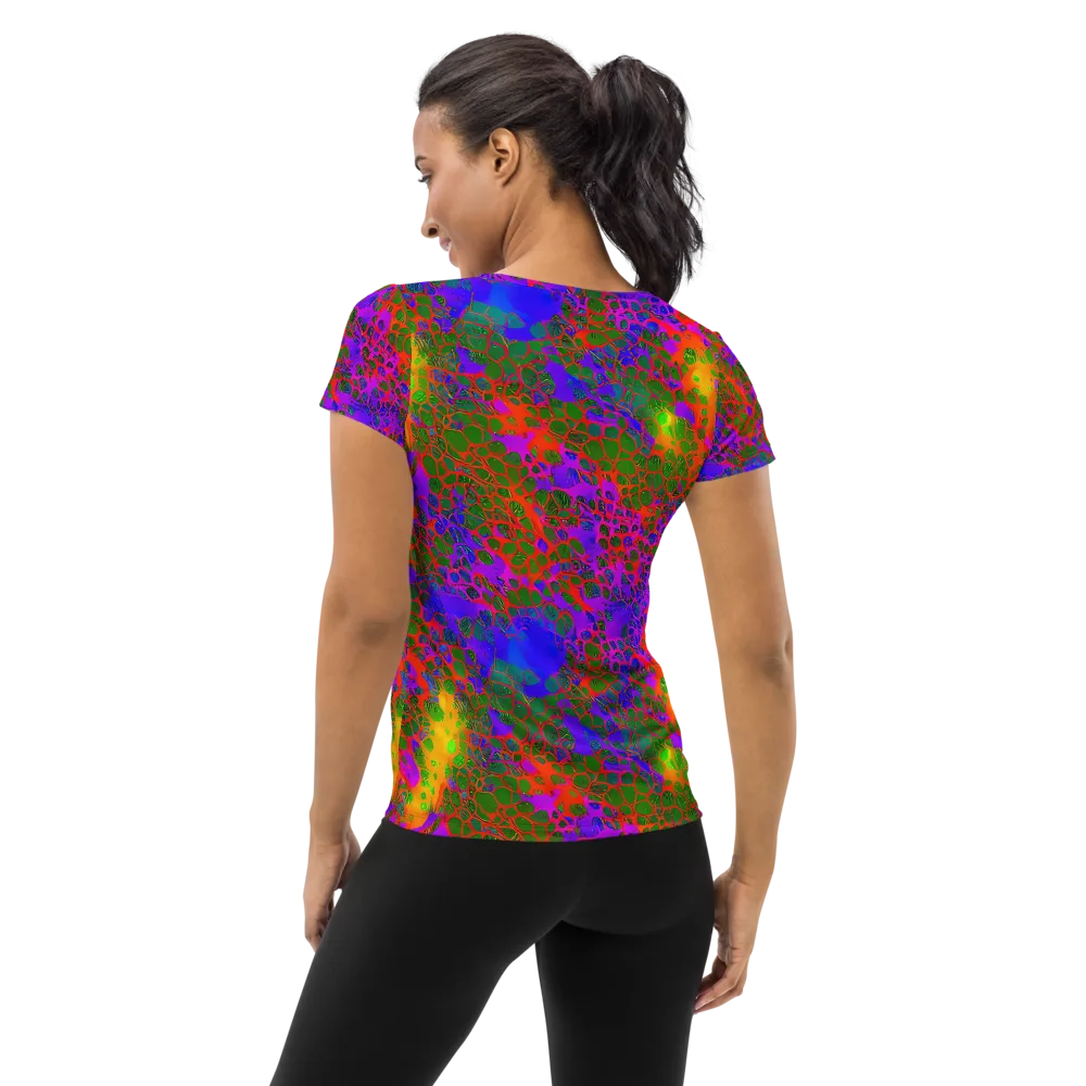 Acid Canopy on Women's Athletic T-Shirt — Back