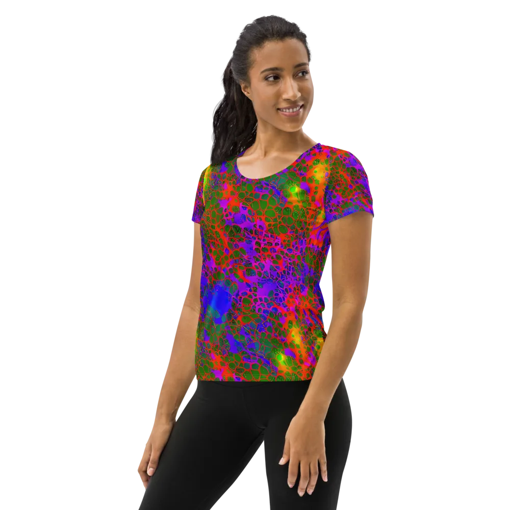 Acid Canopy on Women's Athletic T-Shirt — Left