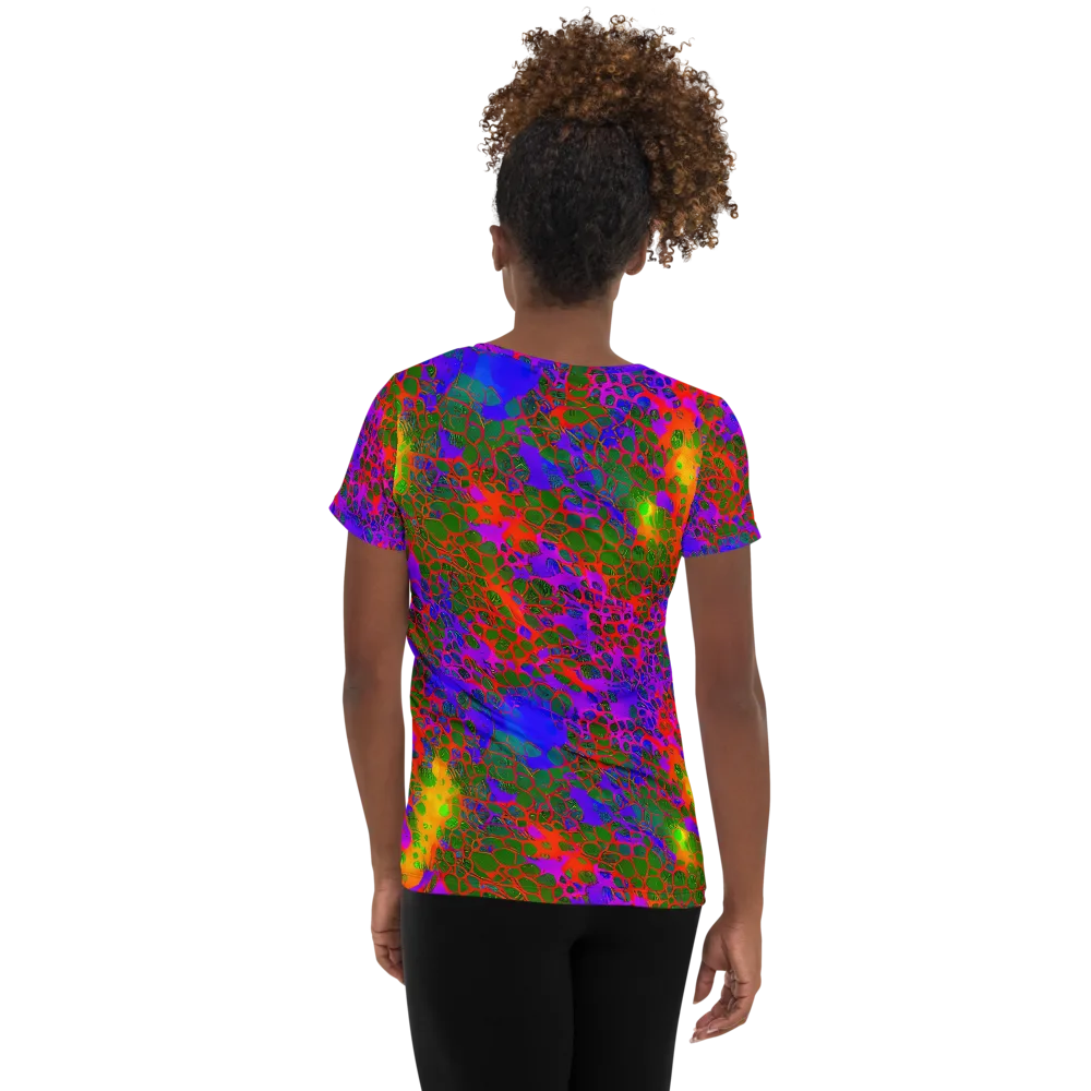 Acid Canopy on Women's Athletic T-Shirt — Back