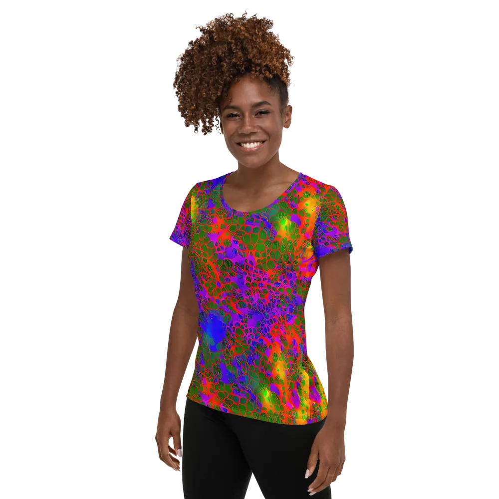 Acid Canopy on Women's Athletic T-Shirt — Left