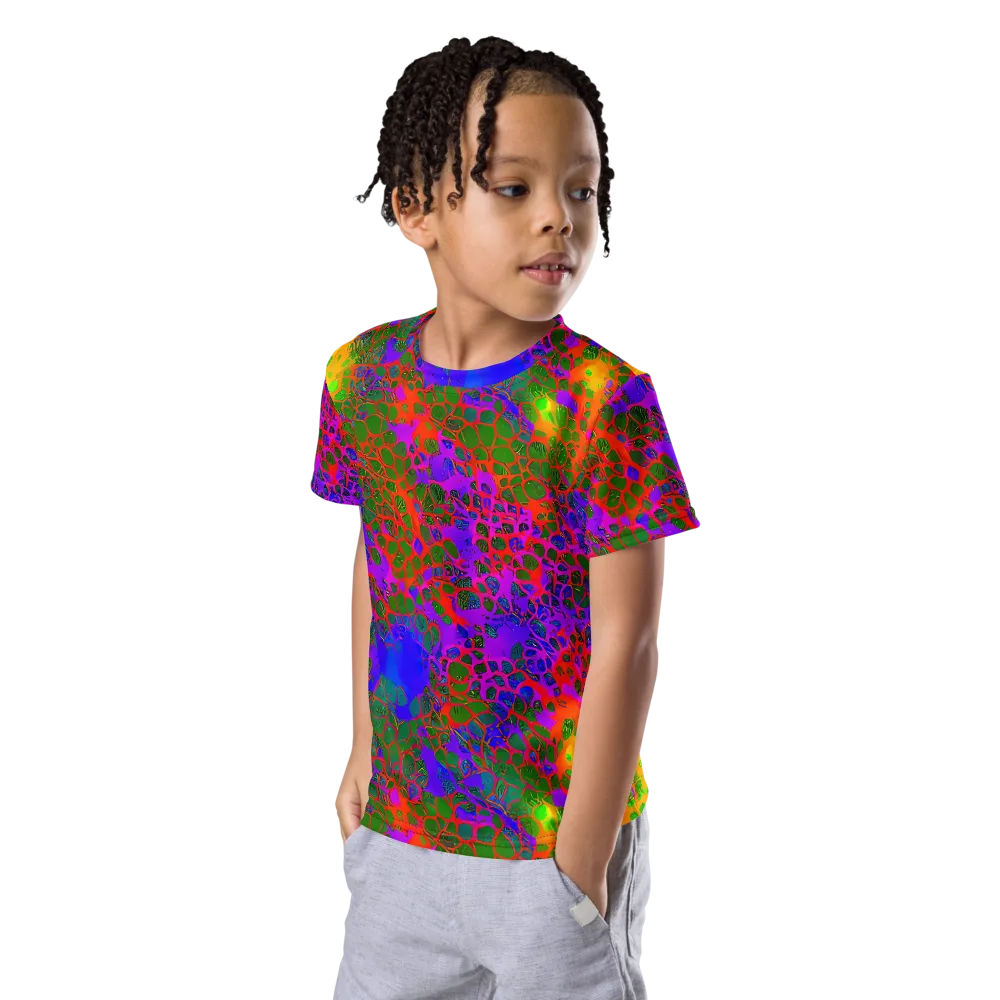 Acid Canopy on Kids Crew Neck T-Shirt — Left Front