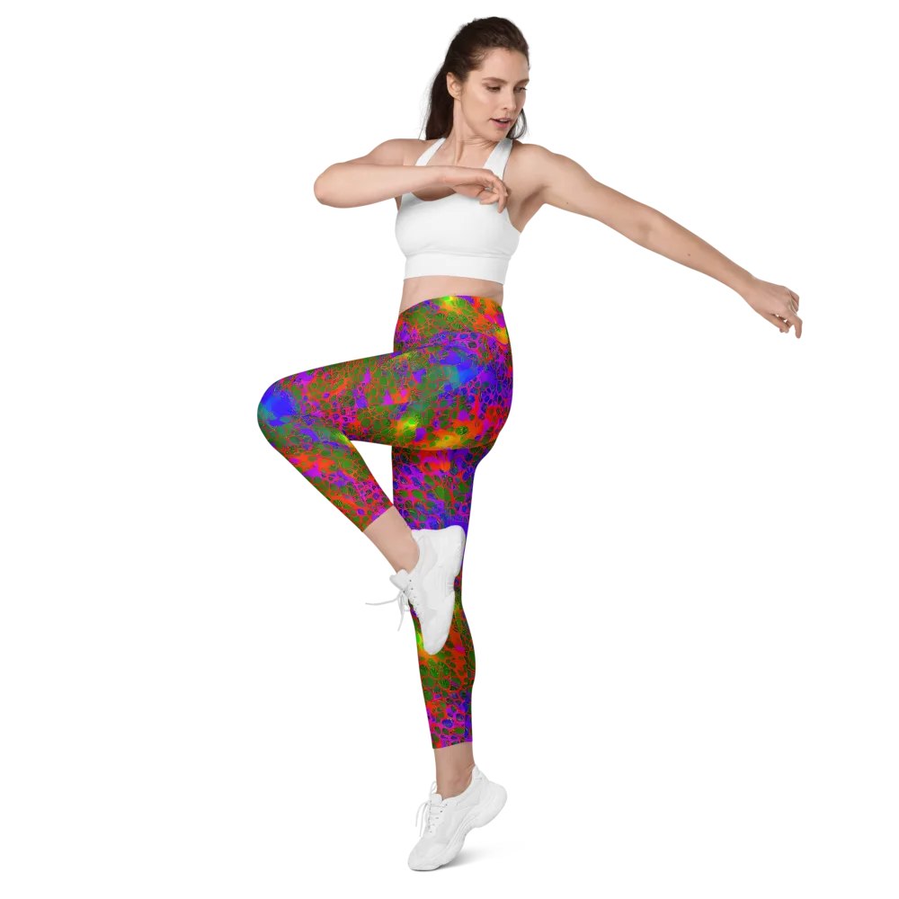 Acid Canopy on Leggings with Pockets — Left Front