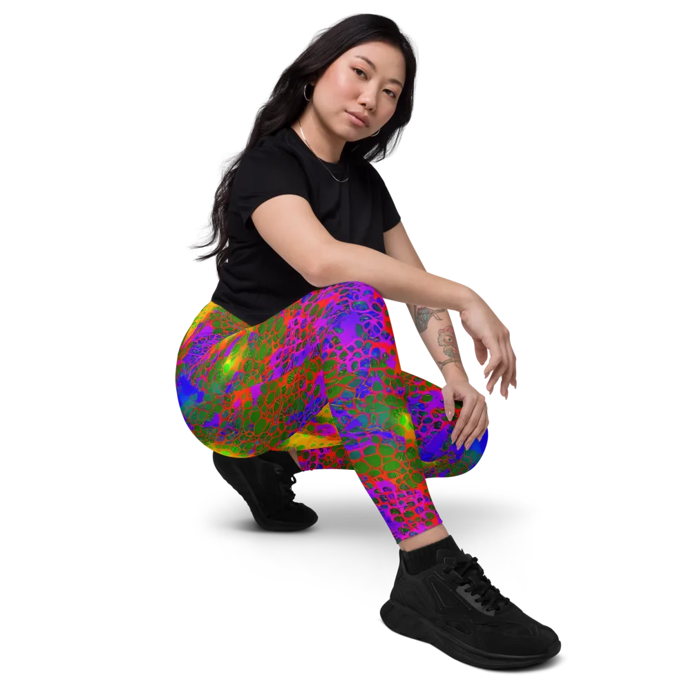 Acid Canopy on Leggings with Pockets — Right Front