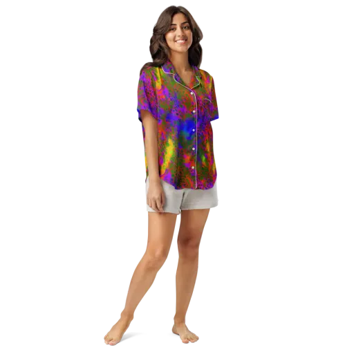 Acid Canopy on a Women's Short Sleeve Pajama Top