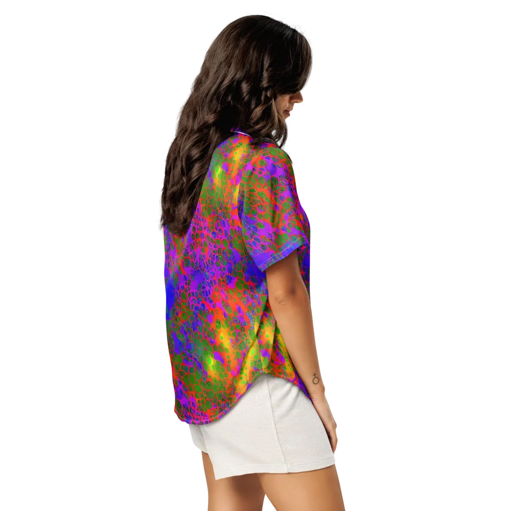 Acid Canopy on Women's Short Sleeve Pajama Top — Right Back