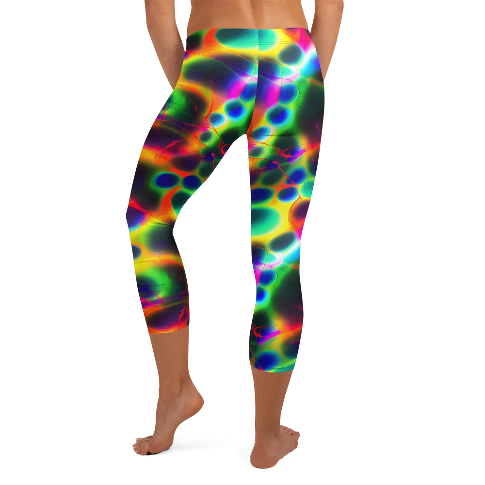 Lucid Voltage on Capri Leggings — Back