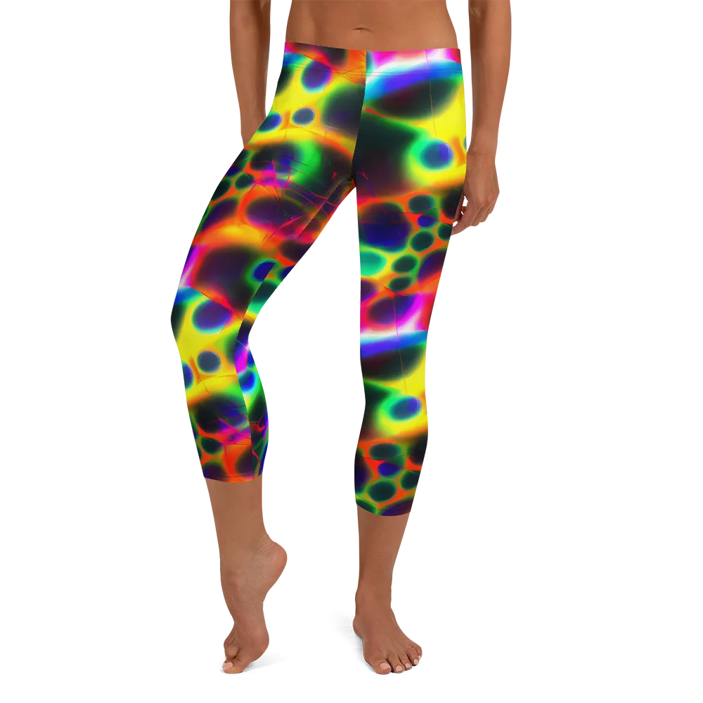 Lucid Voltage on Capri Leggings — Front