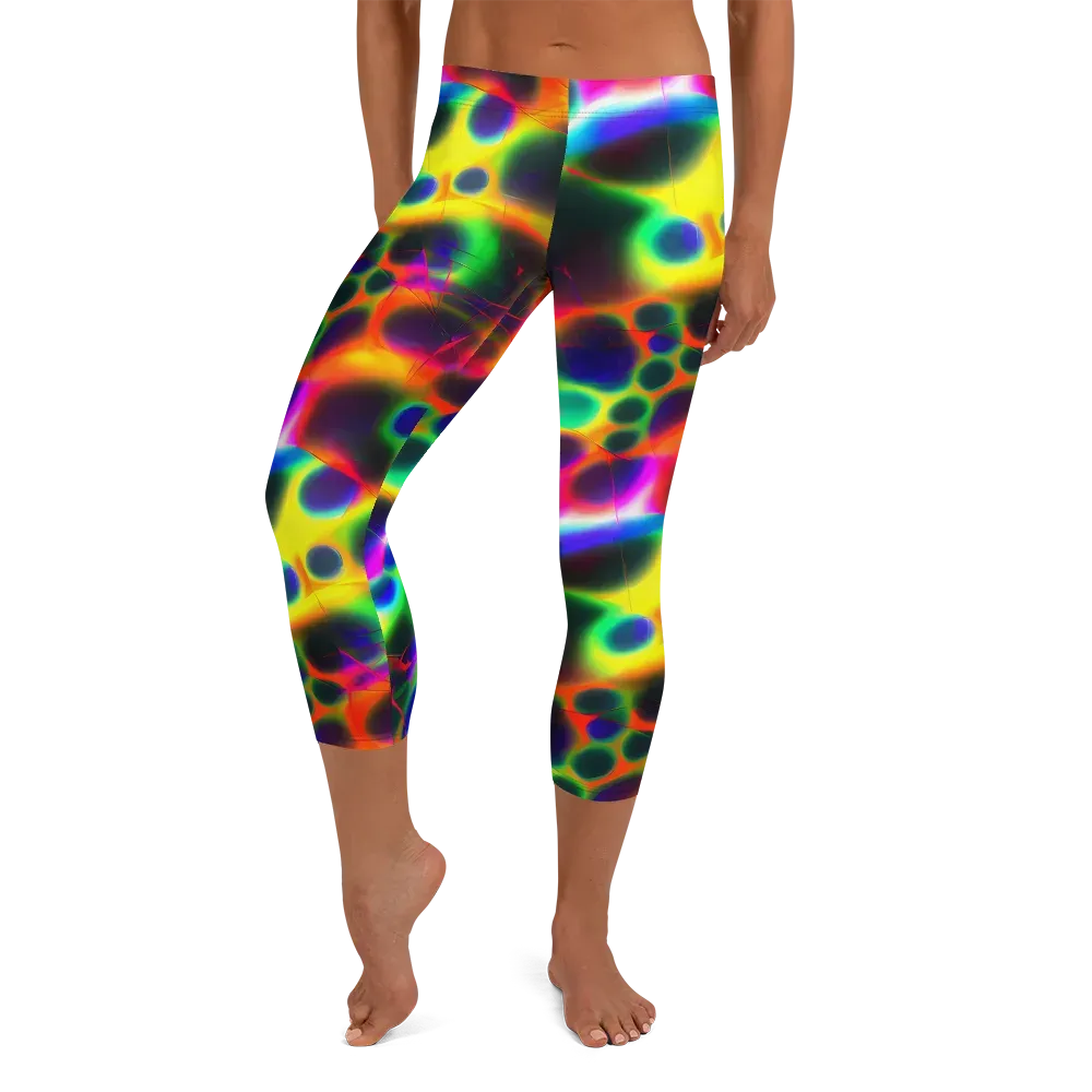 Lucid Voltage on Capri Leggings — Front