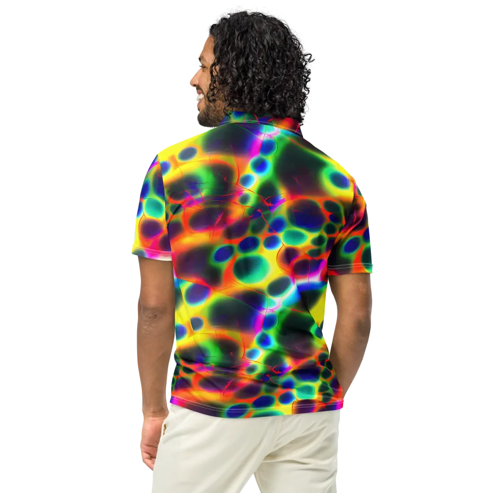 Lucid Voltage on Men's Slim Fit Polo Shirt — Back