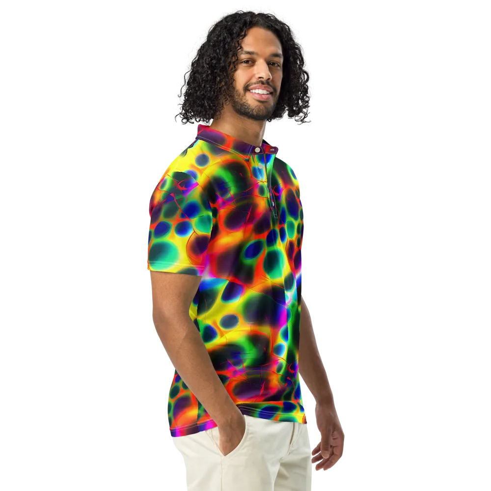 Lucid Voltage on Men's Slim Fit Polo Shirt — Right Front