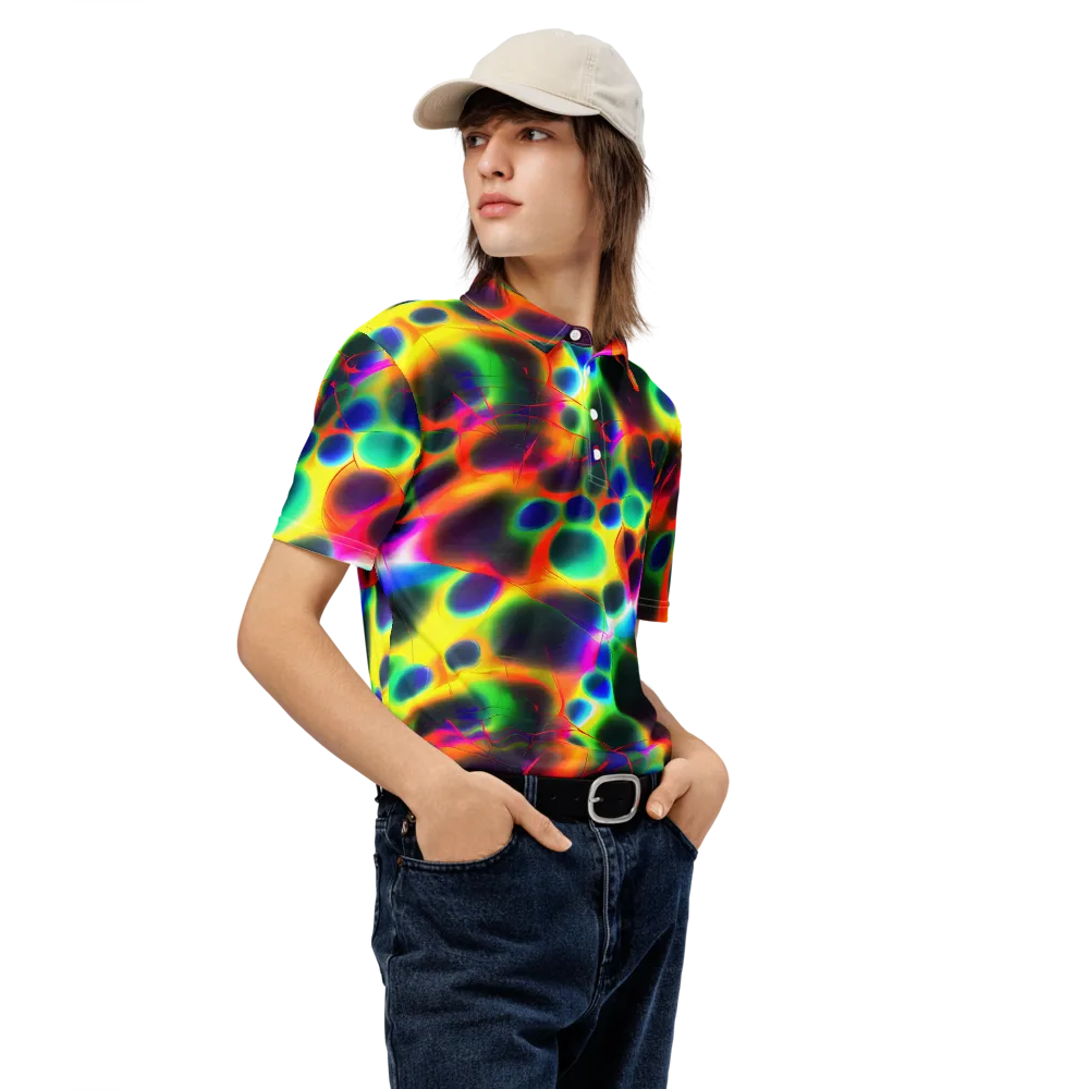 Lucid Voltage on Men's Slim Fit Polo Shirt — Right Front
