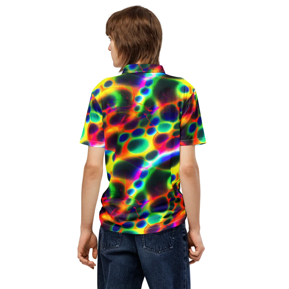 Lucid Voltage on Men's Slim Fit Polo Shirt — Back