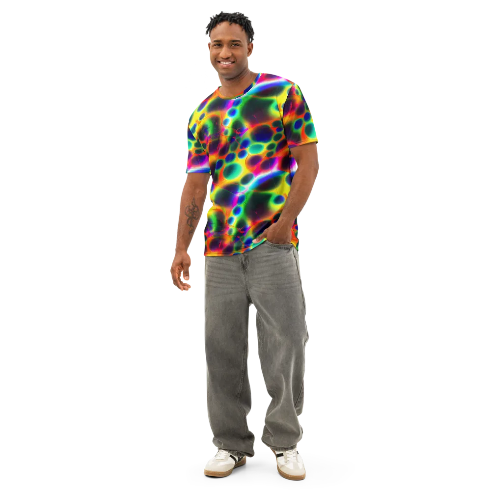 Lucid Voltage on Men's Cotton Crew Neck T-Shirt — Front
